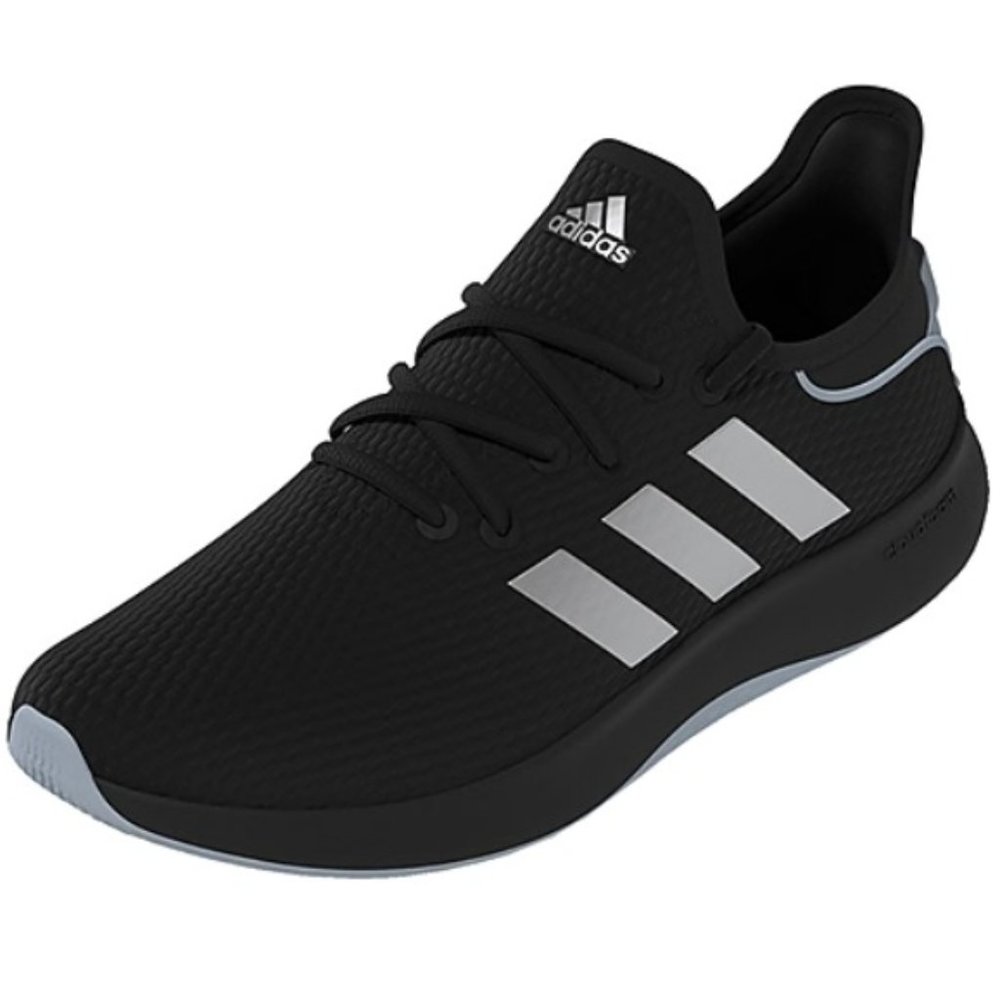 Women's adidas Cloudfoam Pure Running Shoes Size 8 Black and Silver - NEW!